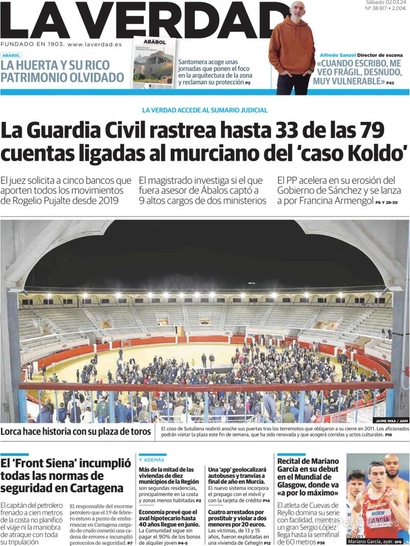 Portada La Verdad 2024-03-03