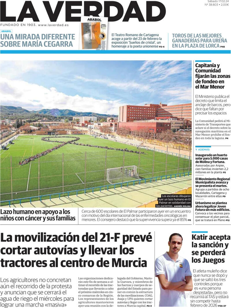 Portada La Verdad 2024-02-18