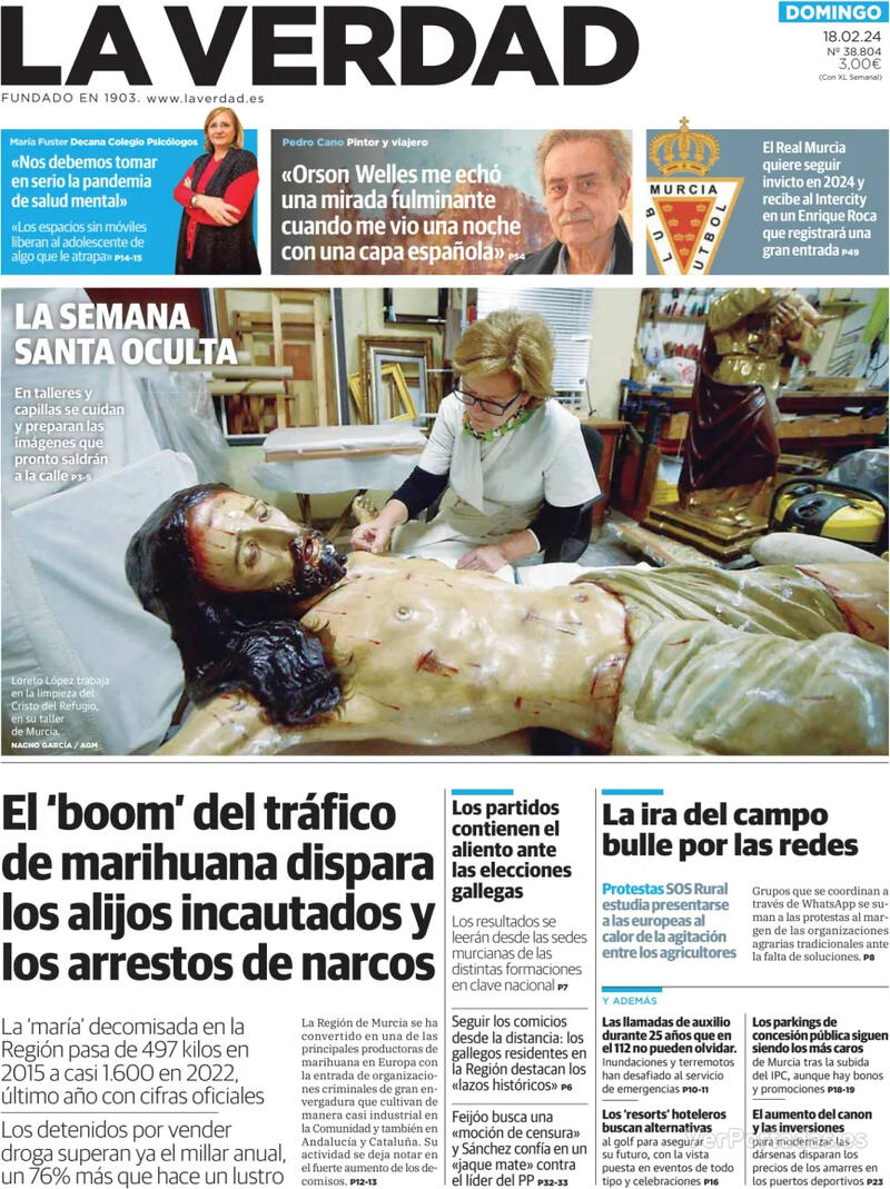 Portada La Verdad 2024-02-19