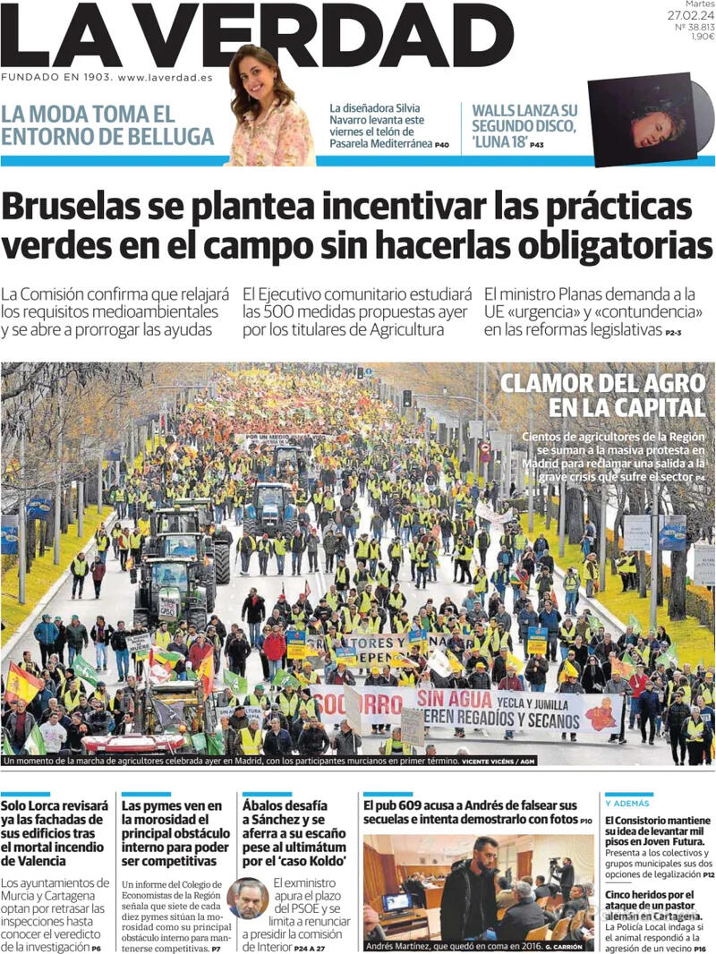 Portada La Verdad 2024-02-28