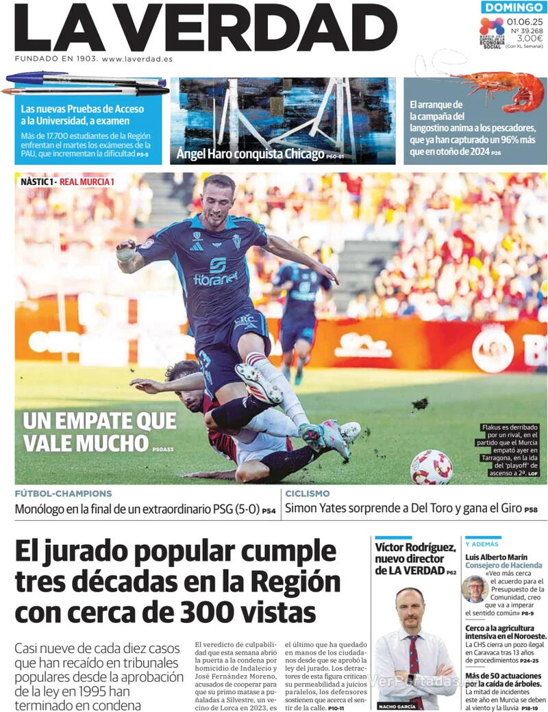 Portada Última Hora 2025-06-01