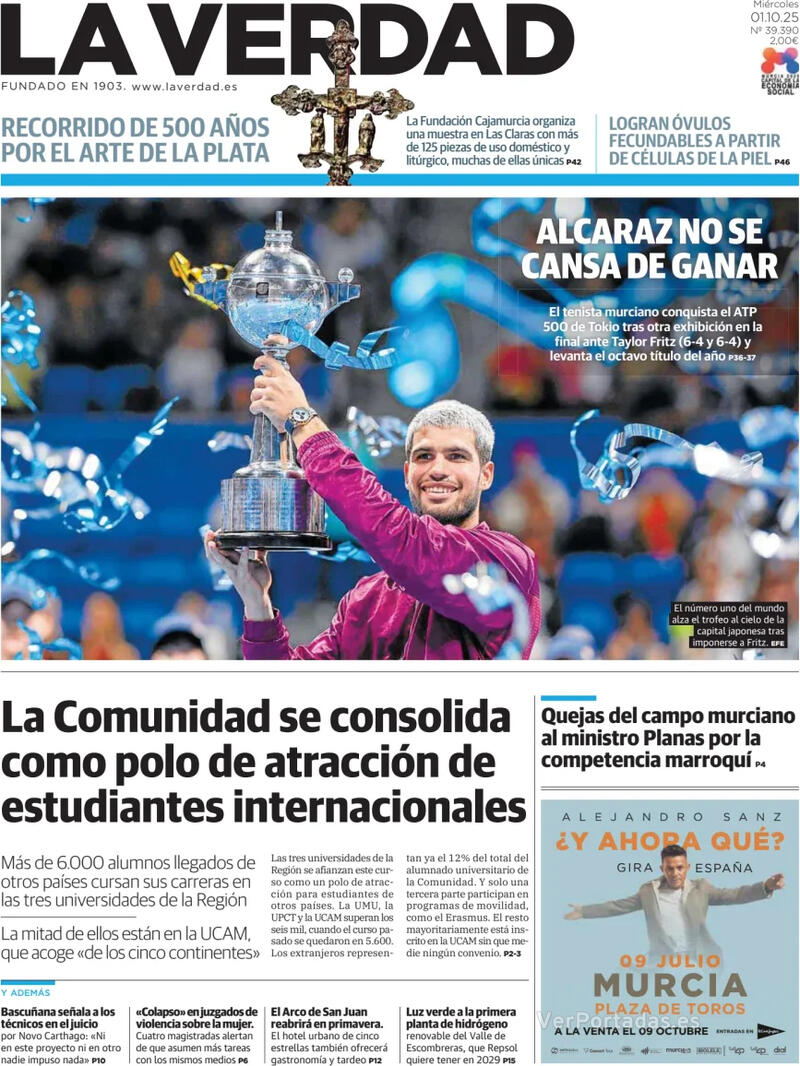 Portada Última Hora 2025-10-01