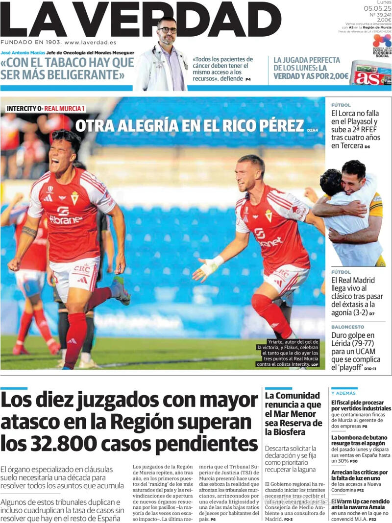Portada Última Hora 2025-05-05