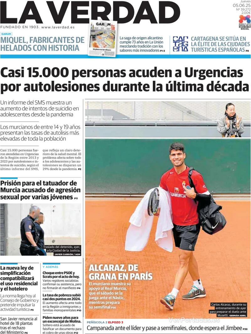 Portada Última Hora 2025-06-05