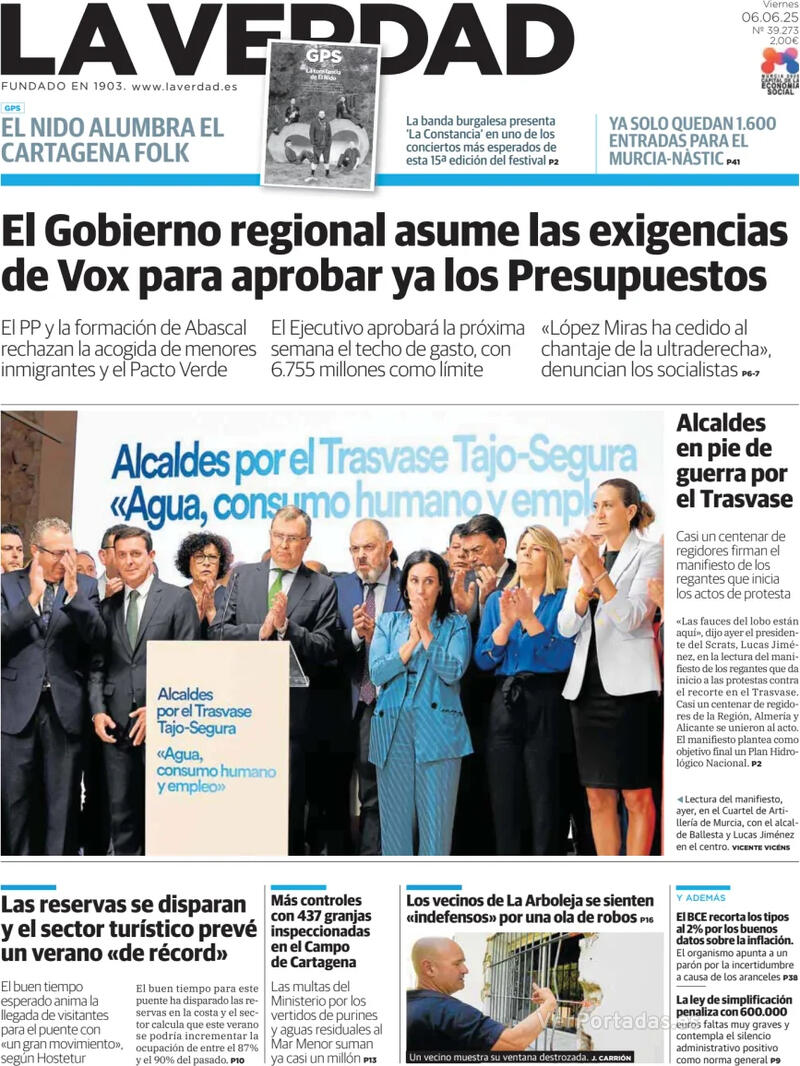 Portada Última Hora 2025-06-06