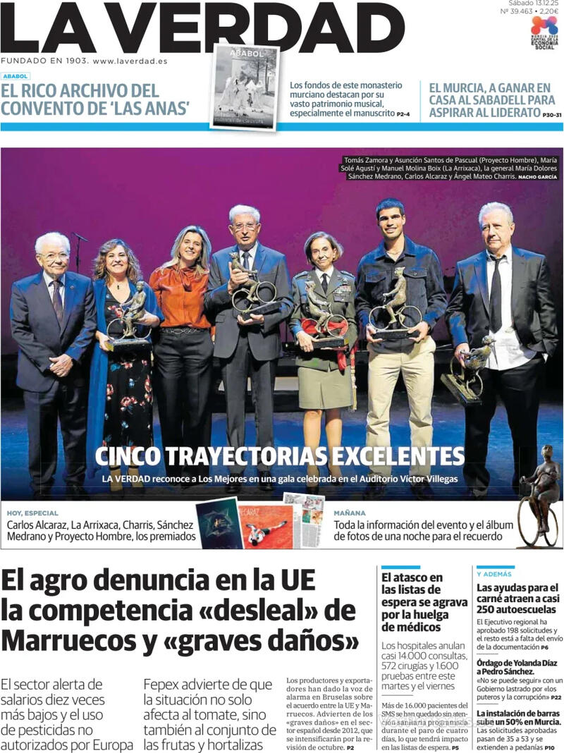 Portada Última Hora 2025-12-13