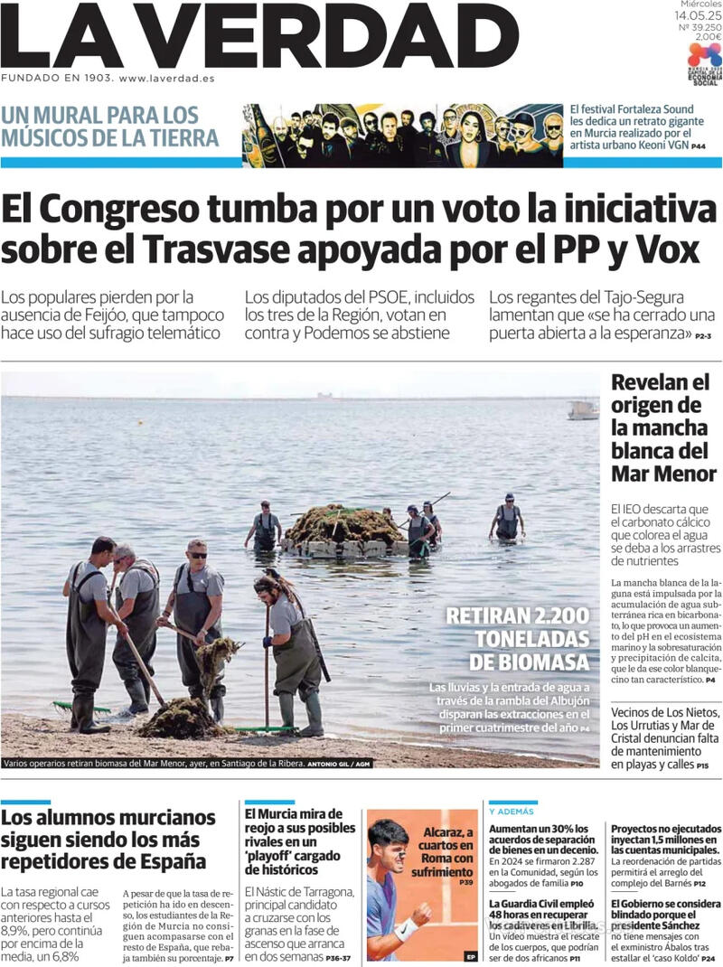 Portada Última Hora 2025-05-14