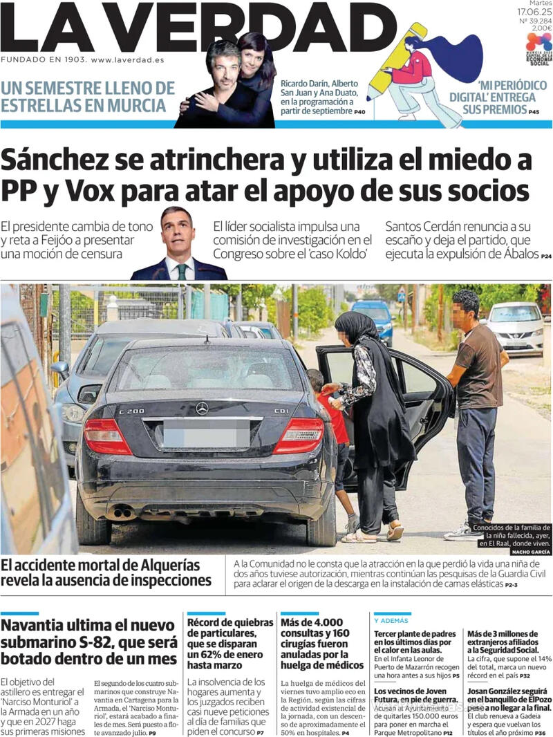 Portada Última Hora 2025-06-17