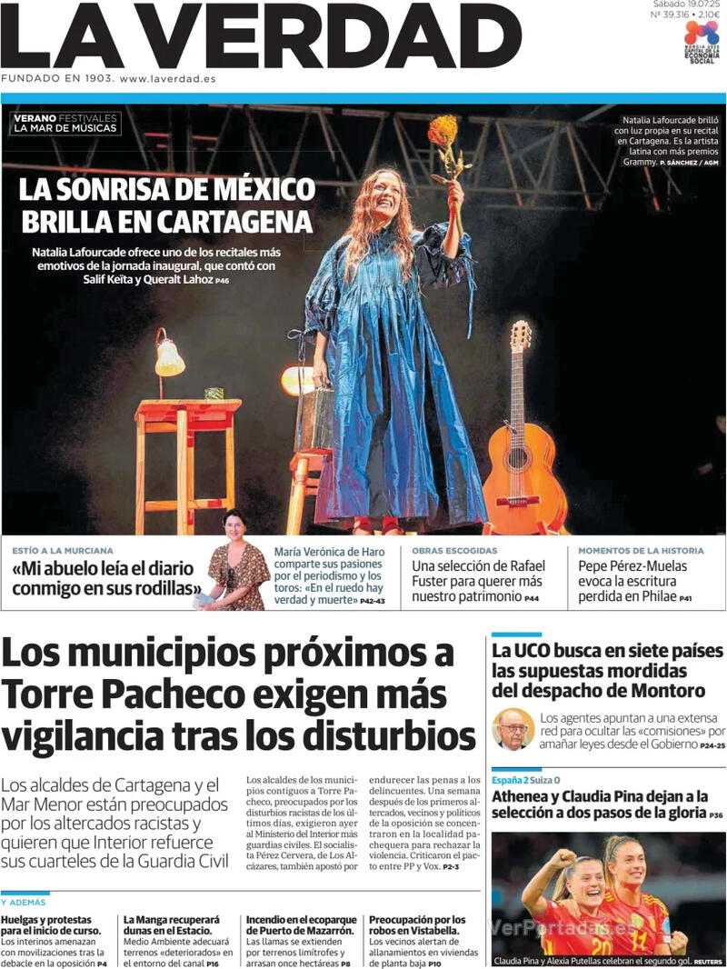 Portada Última Hora 2025-07-19