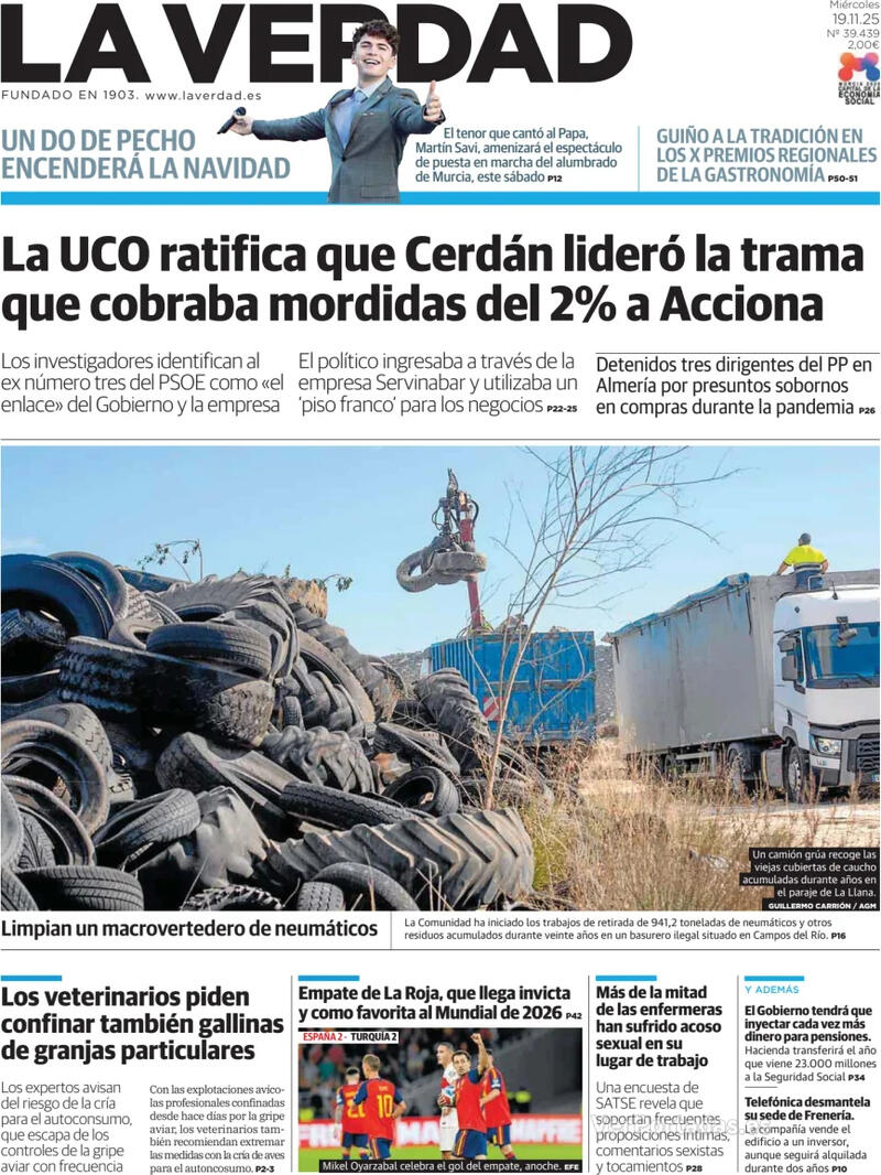 Portada Última Hora 2025-11-19