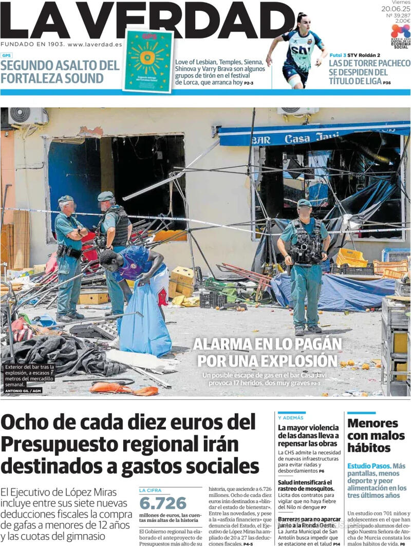 Portada Última Hora 2025-06-20