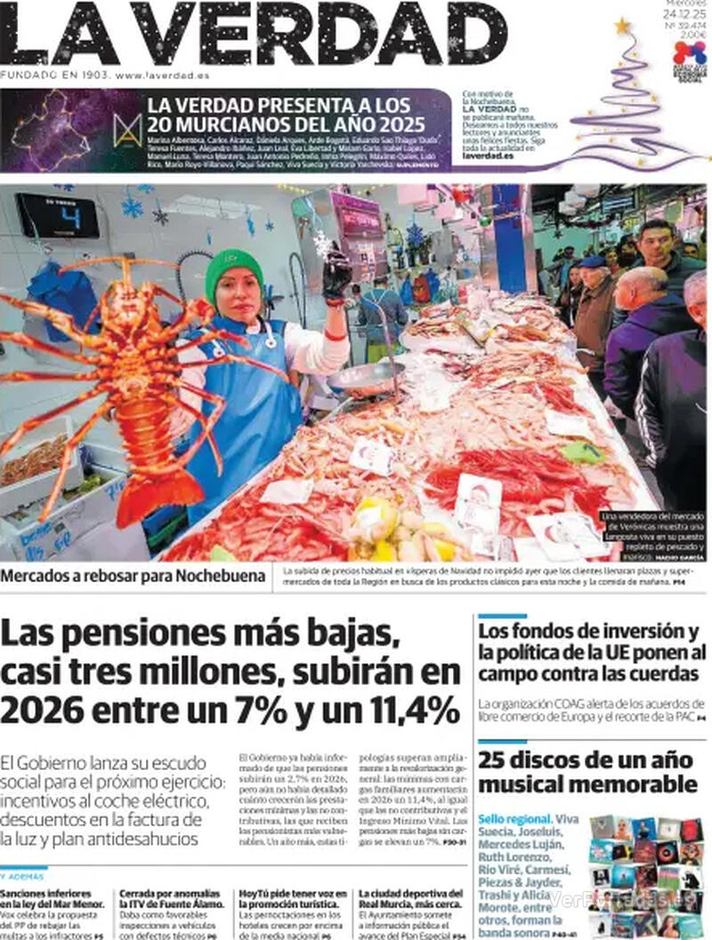Portada Última Hora 2025-12-24