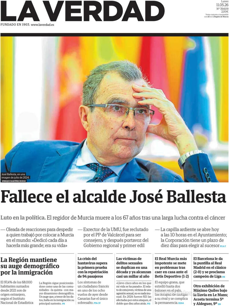 Portada Última Hora 2026-05-11