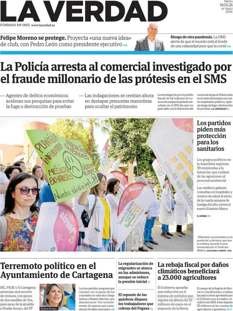 Portada Última Hora 2026-05-19