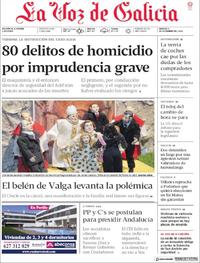Portada La Voz de Galicia 2018-12-04