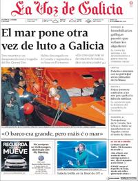 Portada La Voz de Galicia 2018-12-20