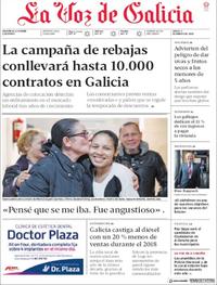Portada La Voz de Galicia 2019-01-03