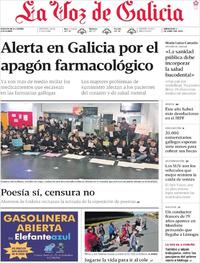 Portada La Voz de Galicia 2019-04-03