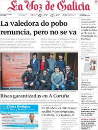 Portada La Voz de Galicia 2019-04-05