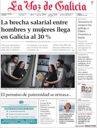 Portada La Voz de Galicia 2019-03-08