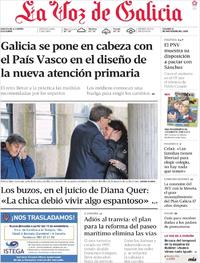 Portada La Voz de Galicia 2019-11-16