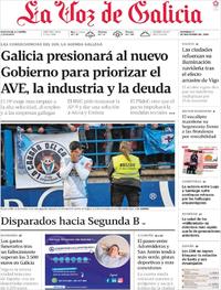 Portada La Voz de Galicia 2019-11-17