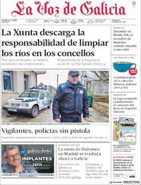 Portada La Voz de Galicia 2019-01-19