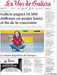 Portada La Voz de Galicia 2019-02-20