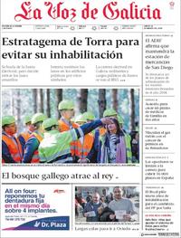 Portada La Voz de Galicia 2019-03-21