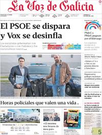 Portada La Voz de Galicia 2019-04-21