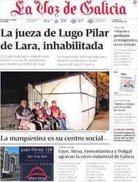 Portada La Voz de Galicia 2019-03-29