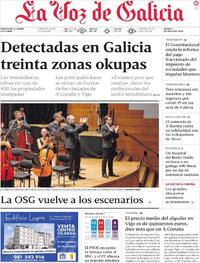 Portada La Voz de Galicia 2020-07-02