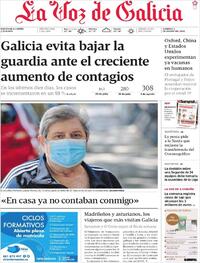 Portada La Voz de Galicia 2020-08-02