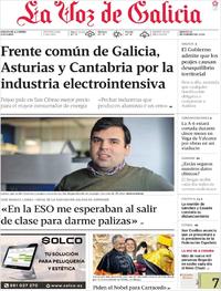 Portada La Voz de Galicia 2020-02-18