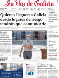 Portada La Voz de Galicia 2020-07-24