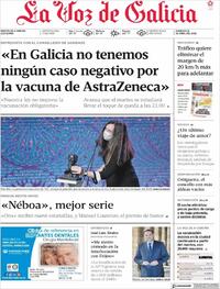 Portada La Voz de Galicia 2021-04-11
