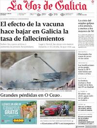 Portada La Voz de Galicia 2021-04-12