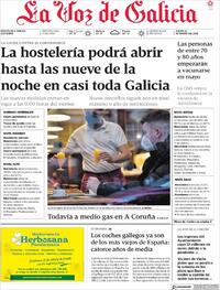 Portada La Voz de Galicia 2021-03-18