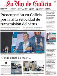 Portada La Voz de Galicia 2021-07-18