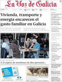 Portada La Voz de Galicia 2021-05-25