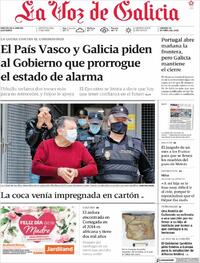 Portada La Voz de Galicia 2021-04-30