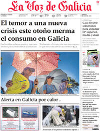 Portada La Voz de Galicia 2022-07-09