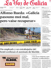 Portada La Voz de Galicia 2025-09-01