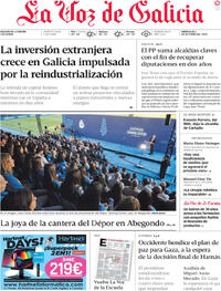 Portada La Voz de Galicia 2025-10-01