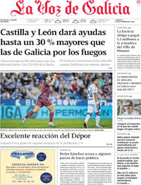 Portada La Voz de Galicia 2025-09-02