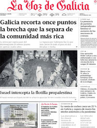 Portada La Voz de Galicia 2025-10-02