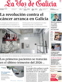 Portada La Voz de Galicia 2025-11-02