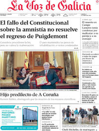 Portada periódico La Voz de Galicia