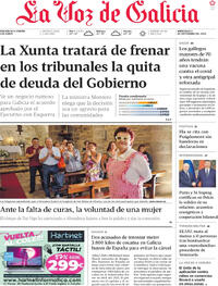 Portada La Voz de Galicia 2025-09-03
