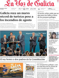 Portada La Voz de Galicia 2025-10-03